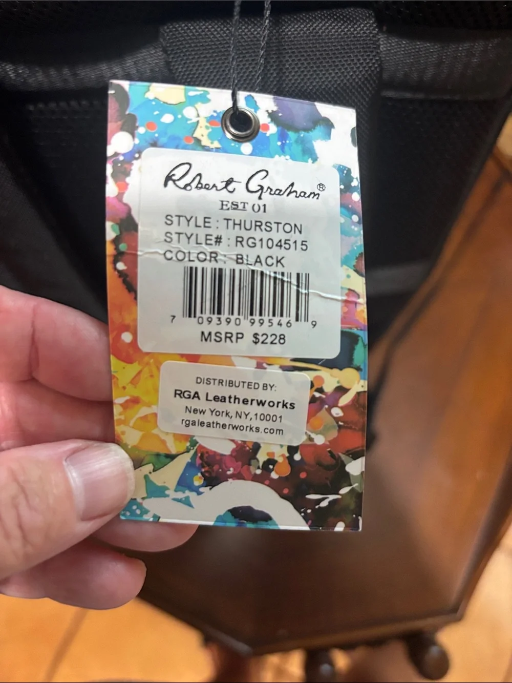 NWT Robert Graham Black Thurston Media Backpack msrp $228